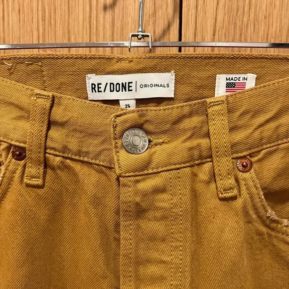 RE/DONE Original Womens jeans size 25, Earthen Gold, NWT - Picture 6 of 8